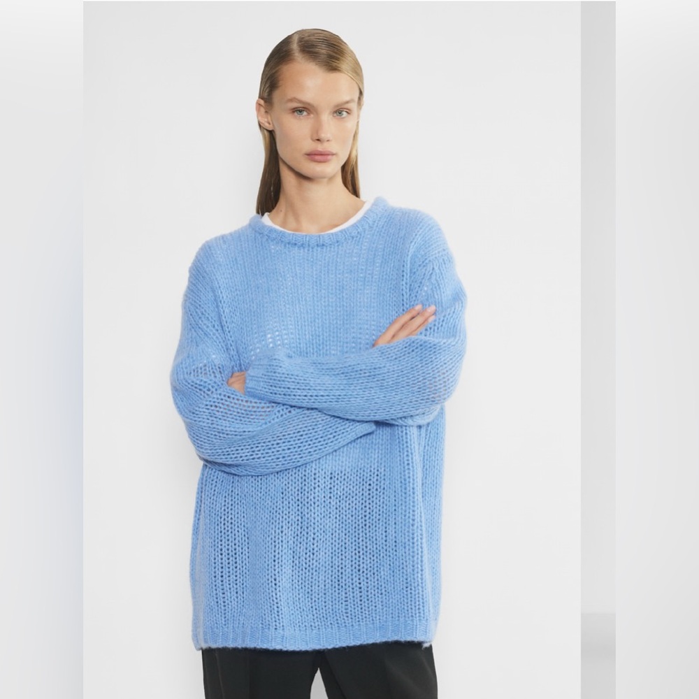 Aritzia Blue Crew Neck Sweater